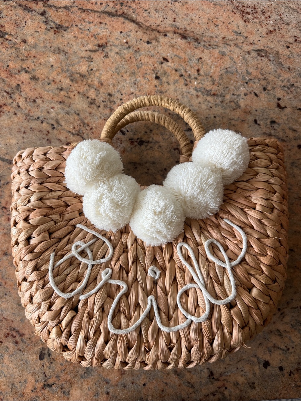 BRIDE Woven Straw Purse